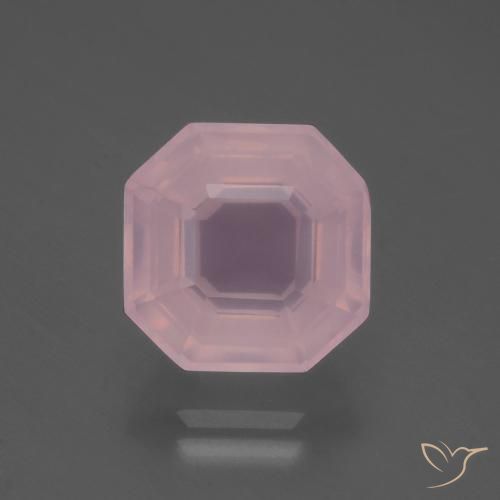 5.99ct Natural Rosa Vivo Quartzo Rosa, Corte Esmeralda, Transparente
