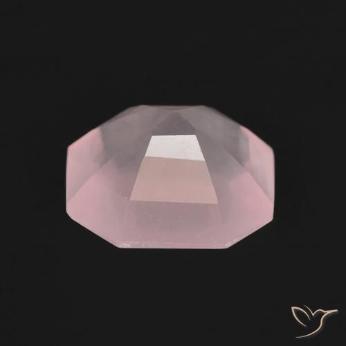 Quartzo Rosa Luz rosa Natural 4.41ct, Corte Octógono / Esmeralda, Transparente