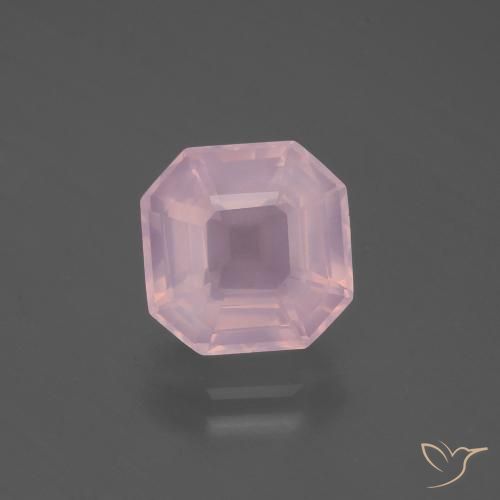 4.08ct Natural rosa rosa médio Quartzo Rosa, Corte Esmeralda, Transparente