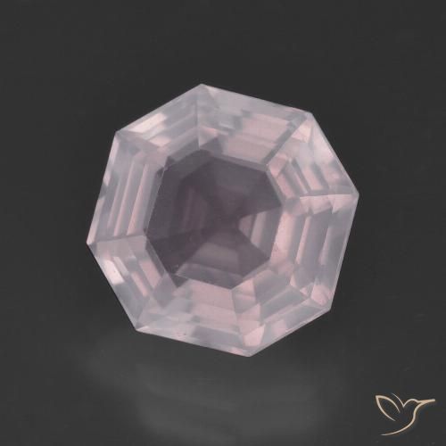 4.22ct Natural Luz rosa Quartzo Rosa, Corte Esmeralda, Transparente