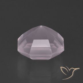 Quartzo Rosa Luz rosa Natural 4.22ct, Corte Octógono / Esmeralda, Transparente