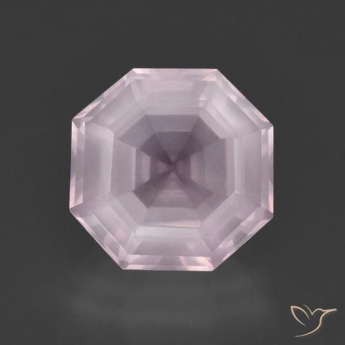 4.18ct Natural Rosa Claro Rosa Quartzo Rosa, Corte Esmeralda, Transparente