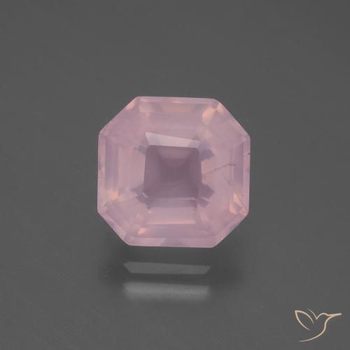 3.96ct Natural rosa rosa Quartzo Rosa, Corte Esmeralda, Transparente