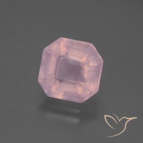 Quartzo Rosa rosa rosa Natural 3.96ct, Corte Octógono / Esmeralda, Transparente