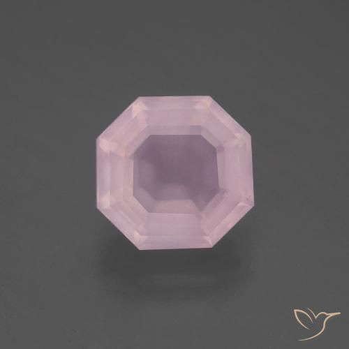 4.07ct Natural Luz rosa Quartzo Rosa, Corte Esmeralda, Transparente