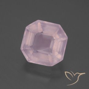 Quartzo Rosa Rosa chiclete Natural 5.64ct, Corte Octógono / Esmeralda, Transparente