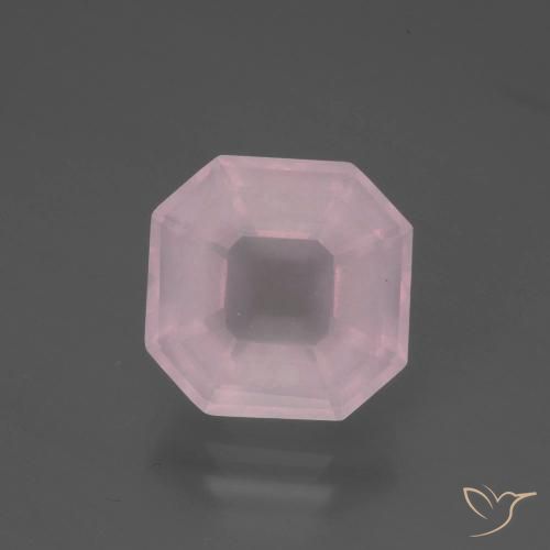 5.34ct Natural rosa rosa Quartzo Rosa, Corte Esmeralda, Transparente