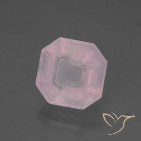 Quartzo Rosa rosa rosa Natural 5.34ct, Corte Octógono / Esmeralda, Transparente