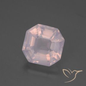 Quartzo Rosa Luz rosa Natural 4.48ct, Corte Octógono / Esmeralda, Transparente