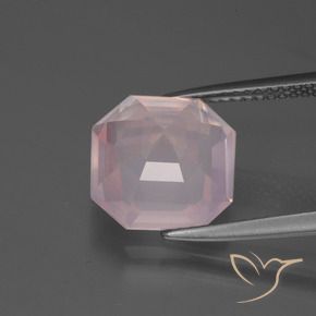 Quartzo Rosa Luz rosa Natural 4.48ct, Corte Octógono / Esmeralda, Transparente