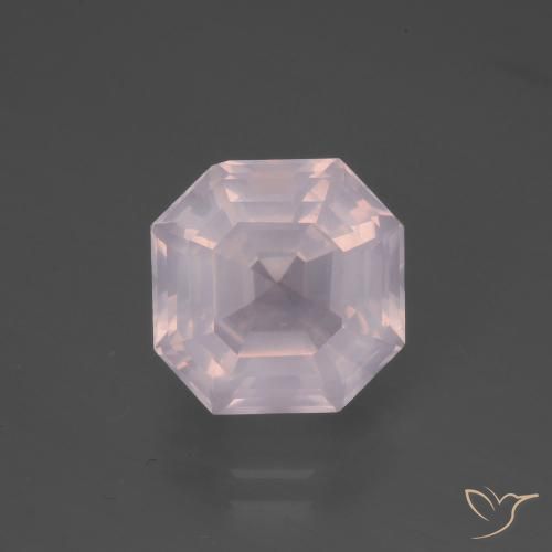 4.90ct Natural Rosa bem claro Quartzo Rosa, Corte Esmeralda, Transparente