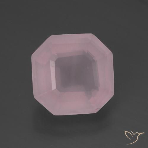 5.06ct Natural rosa rosa Quartzo Rosa, Corte Esmeralda, Transparente