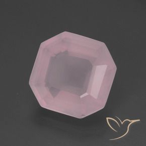 Quartzo Rosa rosa rosa Natural 5.06ct, Corte Octógono / Esmeralda, Transparente