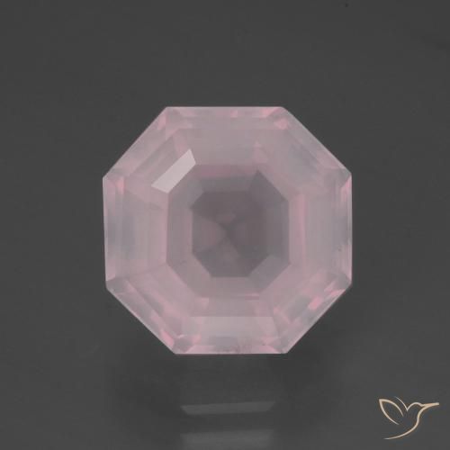 5.99ct Natural Rosa Claro Rosa Quartzo Rosa, Corte Esmeralda, Transparente