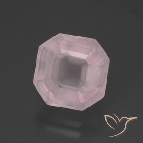 Quartzo Rosa Luz rosa Natural 5.19ct, Corte Octógono / Esmeralda, Transparente