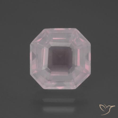 4.48ct Natural Rosa Claro Rosa Quartzo Rosa, Corte Esmeralda, Transparente