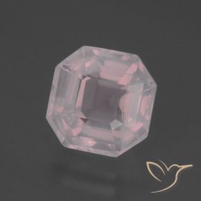 Quartzo Rosa Rosa Claro Rosa Natural 4.48ct, Corte Octógono / Esmeralda, Transparente