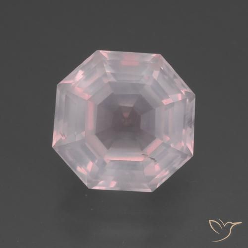 3.82ct Natural Rosa bem claro Quartzo Rosa, Corte Esmeralda, Transparente