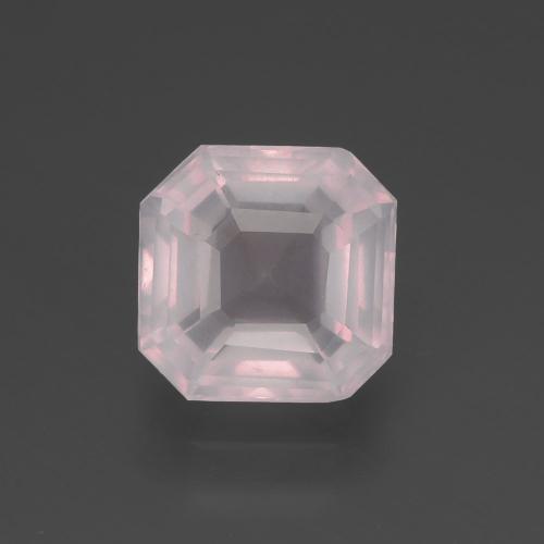 Quartzo rosa rosa natural 2,32ct, corte esmeralda, transparente
