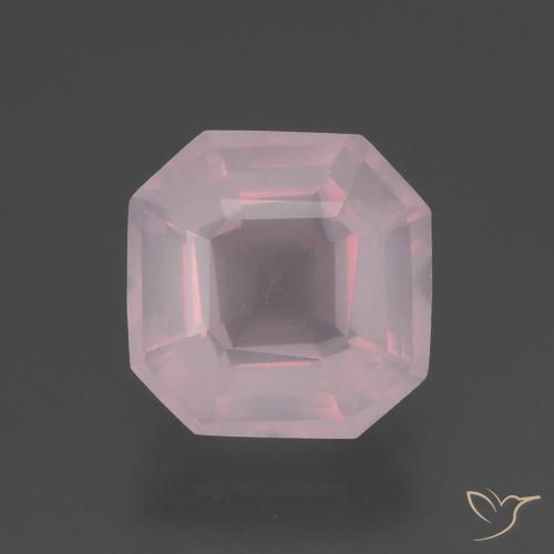 3.58ct Natural rosa rosa Quartzo Rosa, Corte Esmeralda, Transparente