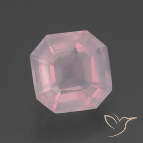 Quartzo Rosa rosa rosa Natural 3.58ct, Corte Octógono / Esmeralda, Transparente