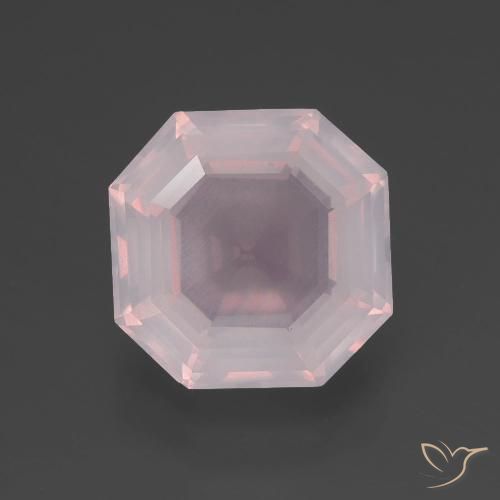 3.53ct Natural Rosa Pêssego Claro Quartzo Rosa, Corte Esmeralda, Transparente