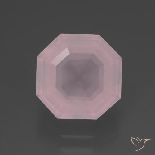 3.48ct Natural Rosa Claro Rosa Quartzo Rosa, Corte Esmeralda, Transparente