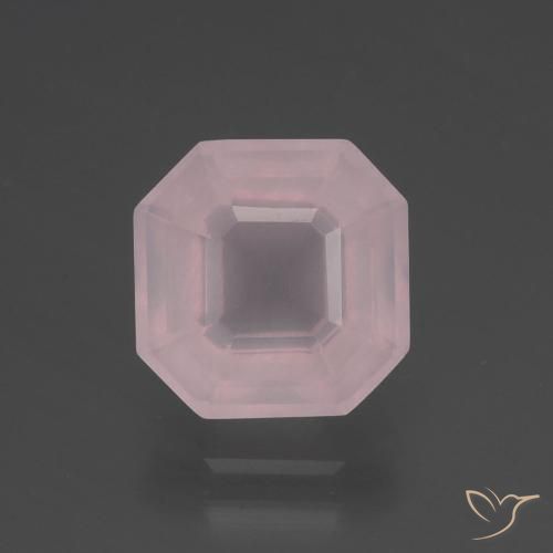 3.13ct Natural Rosa Claro Rosa Quartzo Rosa, Corte Esmeralda, Transparente