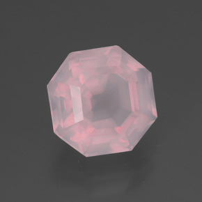 Quartzo Rosa rosa rosa Natural 3.64ct, Corte Esmeralda, Transparente