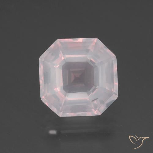 3.42ct Natural Rosa bem claro Quartzo Rosa, Corte Esmeralda, Transparente
