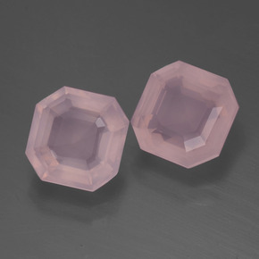 Pedras preciosas de quartzo rosa rosa natural de 4,75 ct, corte esmeralda, transparente