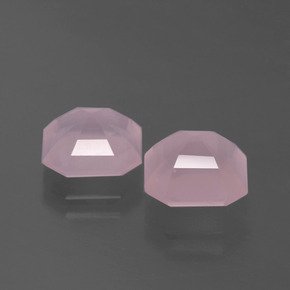 Pedras preciosas de quartzo rosa rosa natural de 4,75 ct, corte esmeralda, transparente
