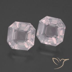 Pedras preciosas de Quartzo Rosa Rosa bem claro natural de 4.59 ct, Corte Octógono / Esmeralda, Transparente