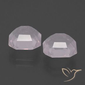 Pedras preciosas de Quartzo Rosa Rosa bem claro natural de 4.59 ct, Corte Octógono / Esmeralda, Transparente