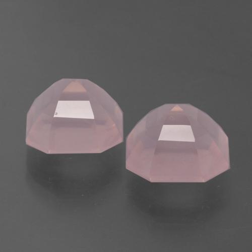 Pedras preciosas de quartzo rosa rosa natural de 8,03 ct, corte esmeralda, transparente