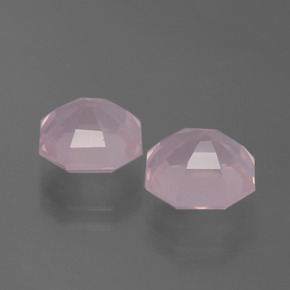 Pedras preciosas de quartzo rosa rosa natural de 5,62 ct, corte esmeralda, transparente