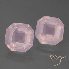 Pedras preciosas de Quartzo Rosa rosa rosa natural de 6.71 ct, Corte Octógono / Esmeralda, Transparente