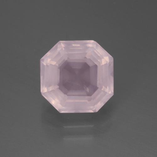 Quartzo rosa rosa natural 3,24ct, corte esmeralda, transparente