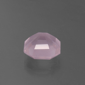 Quartzo rosa rosa natural 3,24ct, corte esmeralda, transparente