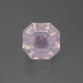 Quartzo rosa rosa natural 3,29ct, corte esmeralda, transparente
