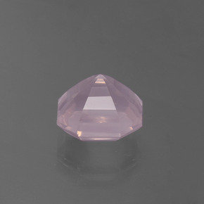 Quartzo rosa rosa natural 3,29ct, corte esmeralda, transparente