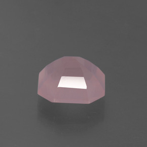 Quartzo rosa rosa natural 3,59ct, corte esmeralda, transparente