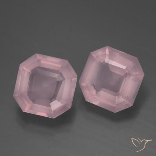 Pedras preciosas de Quartzo Rosa Luz rosa natural de 4.32 ct, Corte Octógono / Esmeralda, Transparente