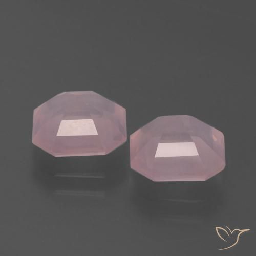 Pedras preciosas de Quartzo Rosa Luz rosa natural de 4.32 ct, Corte Octógono / Esmeralda, Transparente