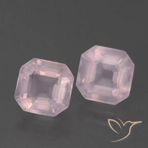 Pedras preciosas de Quartzo Rosa Luz rosa natural de 3.60 ct, Corte Octógono / Esmeralda, Transparente