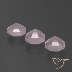 Pedras preciosas de Quartzo Rosa Rosa Claro Rosa natural de 6.27 ct, Corte Octógono / Esmeralda, Transparente
