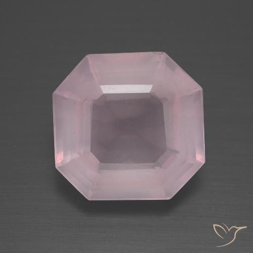 4.83ct Natural rosa rosa Quartzo Rosa, Corte Esmeralda, Transparente