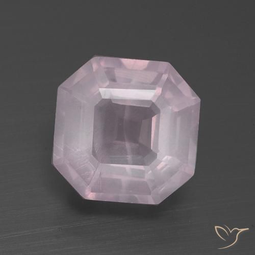 3.27ct Natural Rosa Rosa bem claro Quartzo Rosa, Corte Esmeralda, Transparente