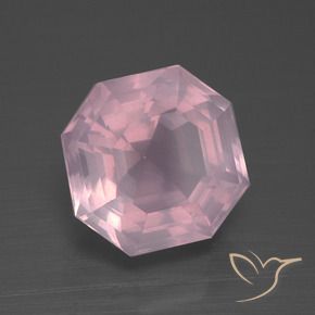Quartzo Rosa rosa rosa Natural 4.21ct, Corte Octógono / Esmeralda, Transparente