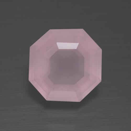 Quartzo rosa rosa natural 2,69ct, corte esmeralda, transparente